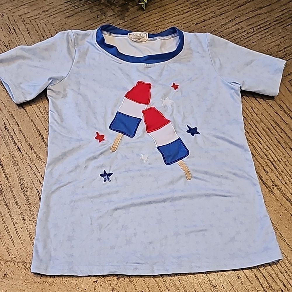Boys 4th of July Popsicles shirt 6-7T
